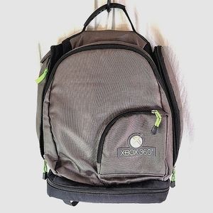 Backpack xbox360 travel bag gray with black and green